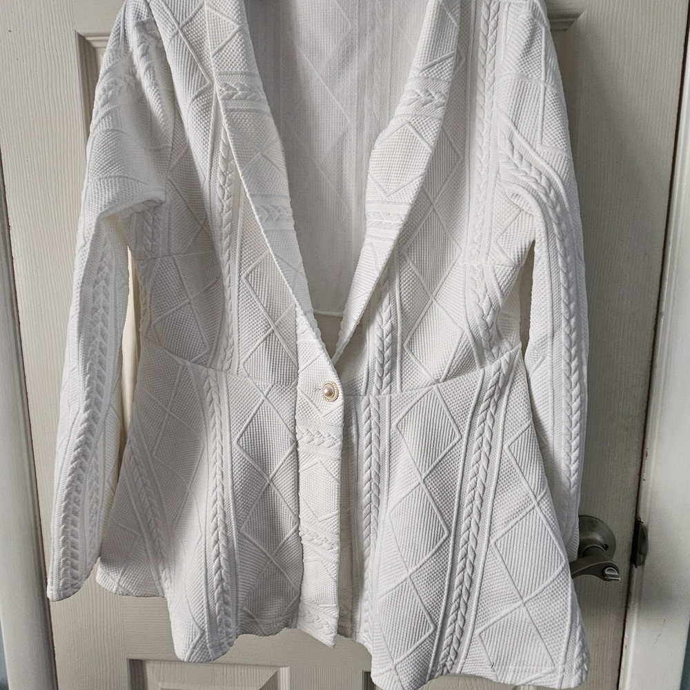 SHEIN Ivory Knit Cardigan Sz XL WORN ONCE